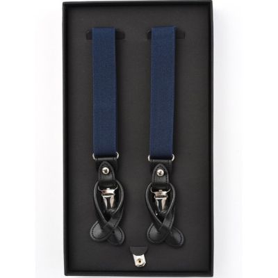 Bretelle tinta unita strette color blu